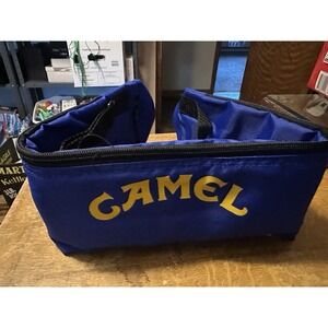 Joe Camel‎ Cigarette 6 pk Beer Sleeve Tube Cooler Blue Bag Vintage 90's